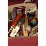 A collection of miscellaneous items, to include an early 20th century gilt lacquered box decorated
