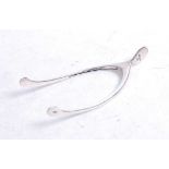 A pair of Edwardian silver sugar nips in the form of a wishbone, maker Levi & Salaman, Birmingham