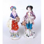 A pair of 19th century Sampson of Paris porcelain figures, after Chelsea, each figure in 18th