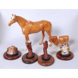 A Beswick large racehorse, model No.1564, designed by Arthur Gredington, h.28.5cm; together with a