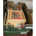 Two boxes of children's 'Warlord' comic magazines