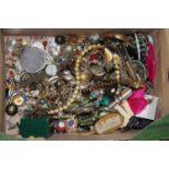 A large collection of costume and other jewellery, to include lady's wristwatch, torque type bangle,