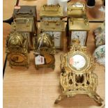 A Smiths English Clocks Limited lantern type clock, having a domed bell with strapwork and