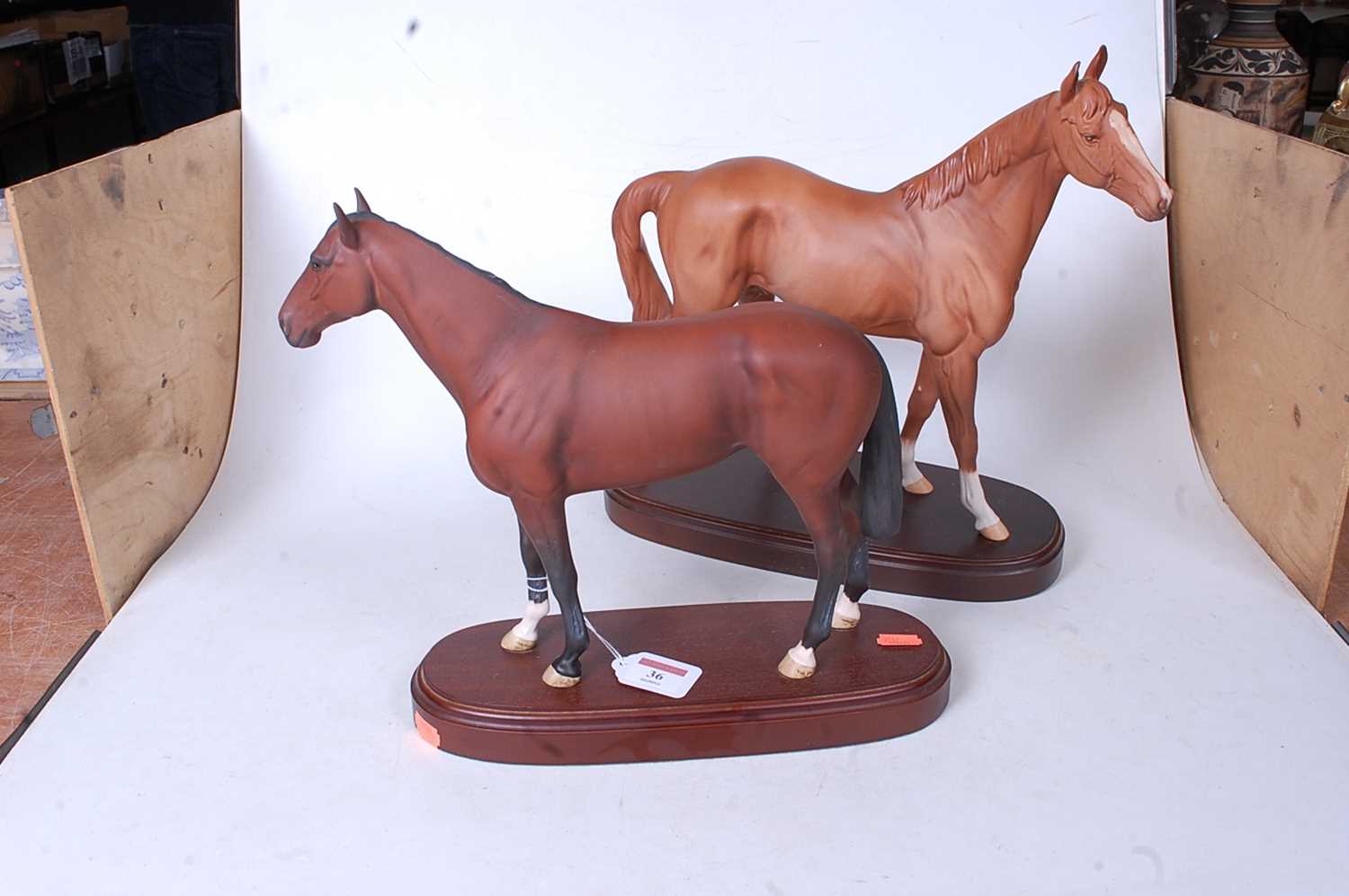 A Royal Doulton figure of the racehorse Nijinsky, on an oval base with brass plaque, having - Image 2 of 3