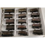 Hornby Dublo, LMS Goods Train, EDL7 LMS 0-6-2 Loco (VG) with 15 wagons, 3 high sided, 7 open, 2