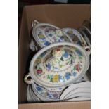 A Mason's ironstone part dinner service in the Regency pattern, to include graduated meat plates,