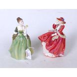 Two Royal Doulton figurines, being Fleur HN2368 and Top o' the Hill HN1834