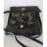 A ladies Modalu black leather hand bag, with outer bag, together with a Jump brown leather bag and