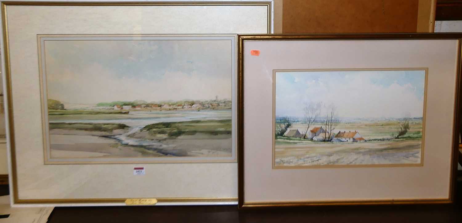 Jason Partner (1922-2005) - View of Woodbridge, watercolour, signed and dated '77 lower right, 33