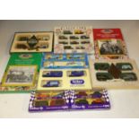 Two boxes of mixed boxed model vehicles, to include Lledo gift sets