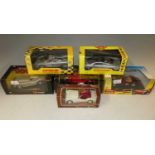 Two boxes of modern issue diecast boxed models, to include mainly Burago 1/24 scale models and Corgi