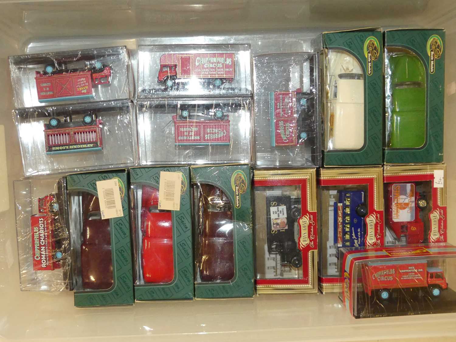 Three boxes of mixed modern diecast boxed model vehicles, to include Corgi 'Golf' tanker, various