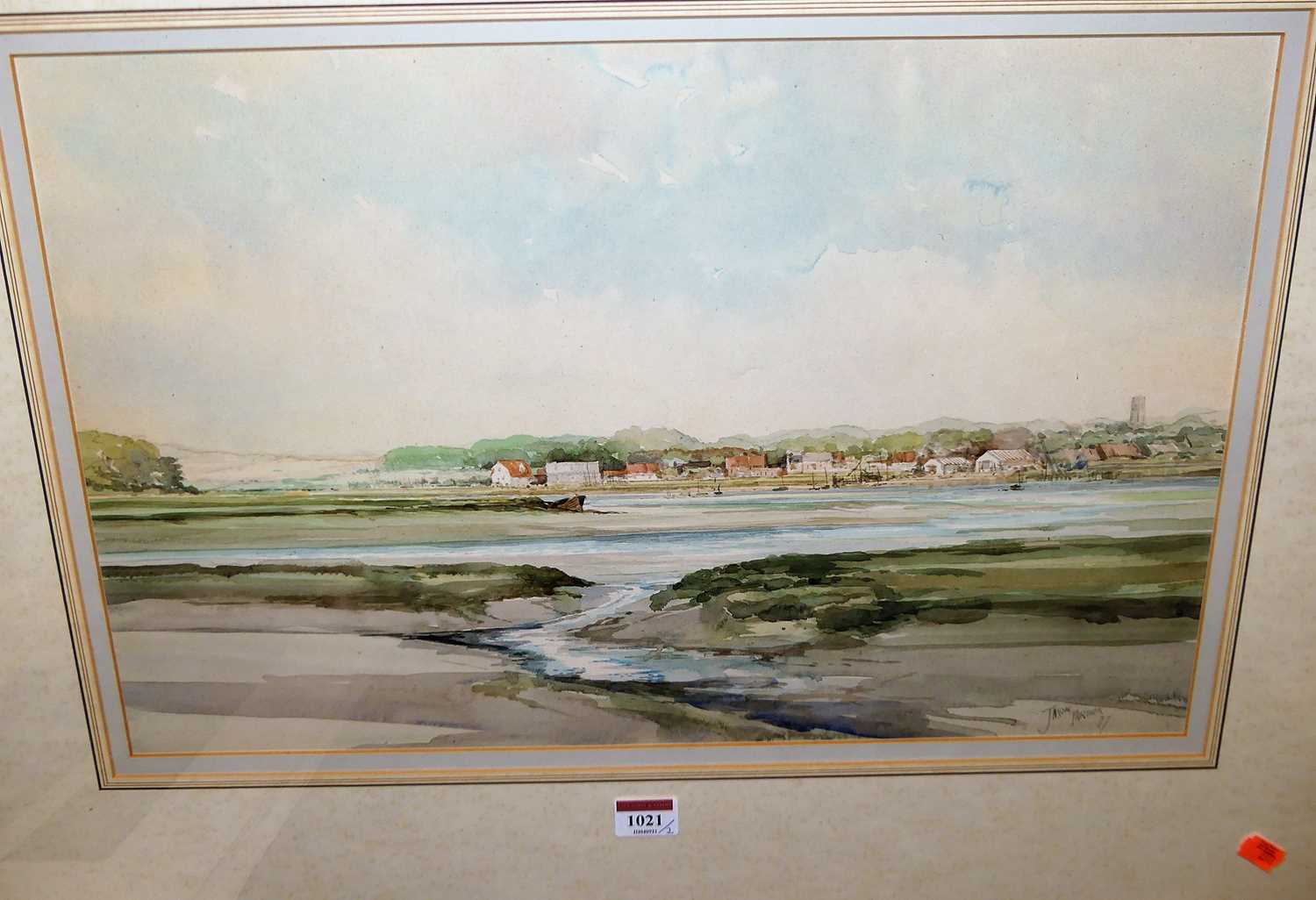 Jason Partner (1922-2005) - View of Woodbridge, watercolour, signed and dated '77 lower right, 33 - Image 3 of 8