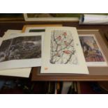 Assorted framed and unframed prints, to include J MacIntosh Patrick 'The Artists Studio'