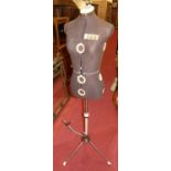 A Diana Autoset shop display dummy with adjustable size dials, height 155cm