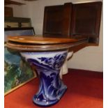 A Doulton & Co Ltd of Lambeth 'The Simplicitas' earthenware toilet, having raise acanthus leaf