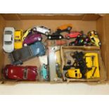 Three boxes of mixed models, to include Minichamps Ford Galaxy, Solido 1/17 scale Citroen etc