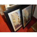 Assorted pictures and prints, to include G Tunstall pair of topographical watercolours