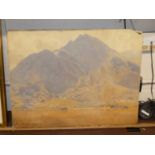 George Cockram (1861-1950) - View of Tryfan, Wales, watercolour, signed lower left (unframed and