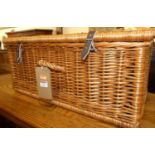 Fortnum & Mason - a wicker picnic basket, 63 x 32 x 27.5cmCondition report: Fortnum & Mason to top.