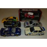 A quantity of various Scalextric track, cars and other accessories etc