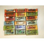 A box of 32 Matchbox Models of Yesteryear, in woodgrain card boxes