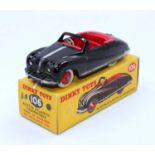 Dinky Toys No. 106 Austin Atlantic comprising black body with a red interior and red hubs with white