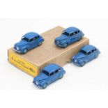 Dinky Toys 40d original Trade box containing 4 Austin Devon saloons in blue, all in very good