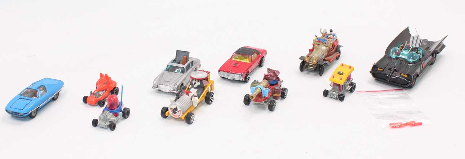 One small tray of mainly Corgi T.V related models, to include the following: Batmobile paintwork