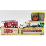 A group of 5 Dinky Toys, 4 boxed and 1 unboxed to include 399 Farm Tractor in scarce box (