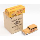 Dinky Toys 334 original Trade box containing 1 unboxed Plymouth Estate car, all in a two-tone