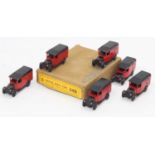 Dinky Toys 34b original Trade box containing 6 "Royal Mail" Delivery Van in poor-good condition, all