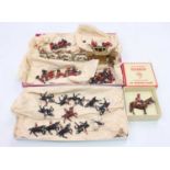 Two trays containing a quantity of mainly Johillco Britains British military figure groups, to