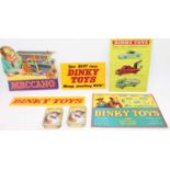 A group of 5 Dinky/Meccano Advertising signs to include one original Meccano sign.