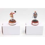 Hussar Military Miniatures White Metal Figure Group, 2 examples in plain card boxes, all raised on