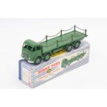 Dinky Toys 905 Foden 8 wheel Flat Truck with original chains, in green with green hubs, housed in