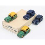 Dinky Toys no.40h original Trade box containing 4 Austin Taxis, 2 in yellow and green and 2 in