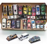 25 various Solido Kit and Dinky Kit mixed scale kit built racing car and emergency services