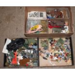 A large lot of loose Action man accessories and figures plus a tray of loose Britains mixed