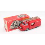 Tekno No. 459 Volvo Falck Zonen Fire Truck comprising red body with cast hubs, two blue roof