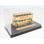 Dinky Toys Special Code 3, of the 29c Double Decker bus in "Dinky Toys" livery, finished in gold