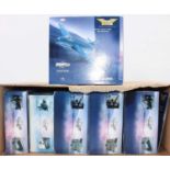 A box containing six various Corgi Aviation Archive Jet Fighter Power diecast aircraft, mixed
