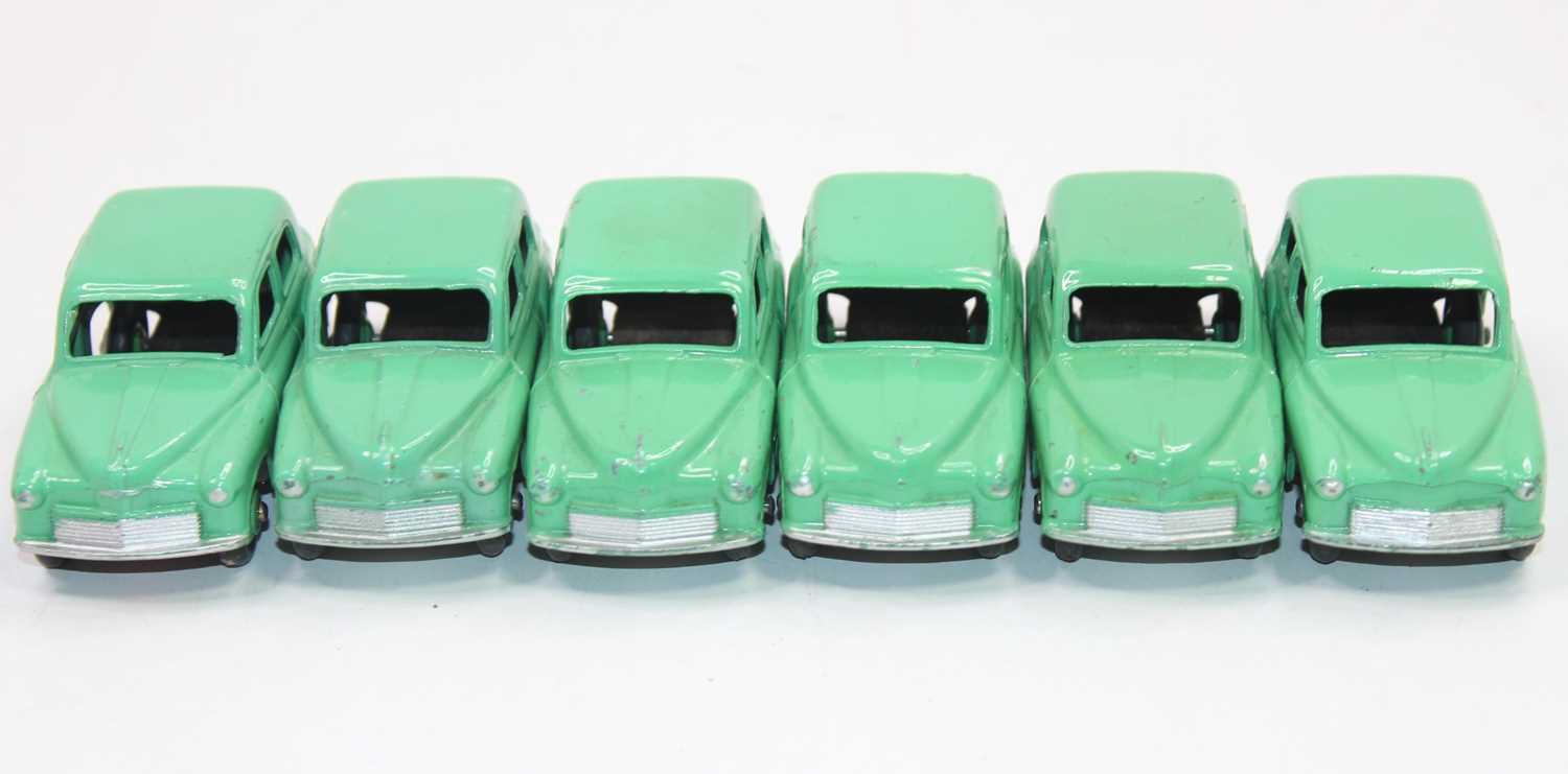 Dinky Toys 40f original Trade box of 6 Hillman Minx in green all in superb condition for age. - Image 2 of 3