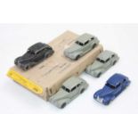 Dinky Toys no.39b original Trade box containing 5 Oldsmobile "six" Sedans in various colours, the