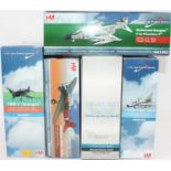 Five various boxed Hobbymaster 1/72 scale Air Power Series diecast aircraft, all housed in