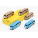 Dinky Toys 29g original Trade box containing 5 "Luxury" coaches in various colour combinations all