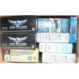 Two boxes containing a quantity of mixed 1/72 and 1/48 scale diecast aircraft miniatures to