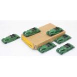 Dinky Toys no.38c original Trade box containing 6 Lagonda sports coupe in green, some with