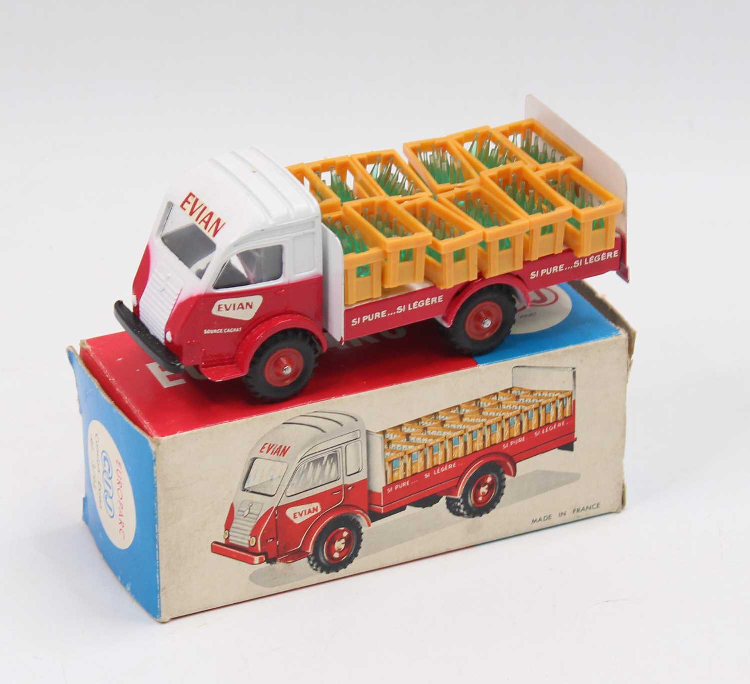CIJ 3/94 Renault Open Back Delivery Truck "Evian" - pale grey, red including plastic hubs with black