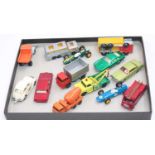 A small tray containing 13 unboxed Matchbox models in good-excellent condition to include a